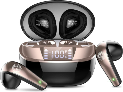 Słuchawki douszne bezprzewodowe bluetooth 5.3 DOBOPO Q13-B czarny Słuchawki douszne bezprzewodowe bluetooth 5.3 DOBOPO Q13-B czarny