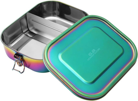 HOMEFAVOR Lunchbox stal nierdzewna pojemnik śniadaniówka PRZEGRÓDKA HOMEFAVOR Lunchbox stal nierdzewna pojemnik śniadaniówka PRZEGRÓDKA