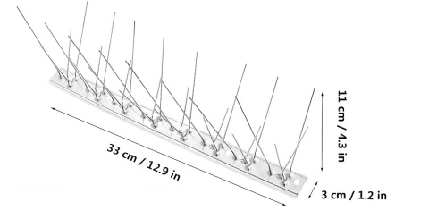 KOLCE NIERDZEWNE NA PTAKI GOŁĘBIE ODSTRASZAJĄCE PTAKI 33 CM ANTYPTAK KOLCE NIERDZEWNE NA PTAKI GOŁĘBIE ODSTRASZAJĄCE PTAKI 33 CM ANTYPTAK