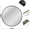 Lustro ścienne ZENIDA OKRĄGŁE 50 CM METALOWA RAMA DO ŁAZIENKI SYPIALNI Lustro ścienne ZENIDA OKRĄGŁE 50 CM METALOWA RAMA DO ŁAZIENKI SYPIALNI