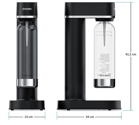 Saturator wody gazowanej Soda Maker 2 CO2 Arendo 2x butelka 850ml Saturator wody gazowanej Soda Maker 2 CO2 Arendo 2x butelka 850ml