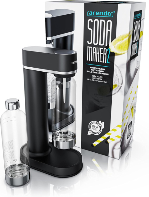 Saturator wody gazowanej Soda Maker 2 CO2 Arendo 2x butelka 850ml Saturator wody gazowanej Soda Maker 2 CO2 Arendo 2x butelka 850ml