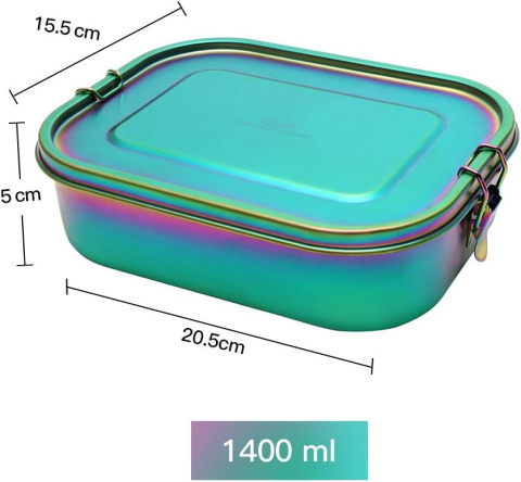 HOMEFAVOR Lunchbox stal nierdzewna pojemnik śniadaniówka PRZEGRÓDKA HOMEFAVOR Lunchbox stal nierdzewna pojemnik śniadaniówka PRZEGRÓDKA