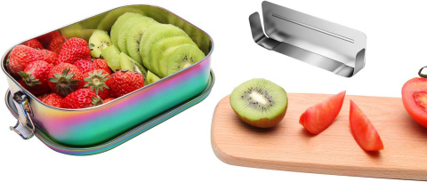 HOMEFAVOR Lunchbox stal nierdzewna pojemnik śniadaniówka PRZEGRÓDKA HOMEFAVOR Lunchbox stal nierdzewna pojemnik śniadaniówka PRZEGRÓDKA