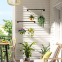 Wieszak na ubrania HOOBRO naścienny LOFT 2 sztuki czarny 80cm Wieszak na ubrania HOOBRO naścienny LOFT 2 sztuki czarny 80cm