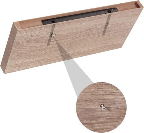 Półka wisząca na dekoracje ścienna 40x22,9x3,8cm drewniana 1szt Półka wisząca na dekoracje ścienna 40x22,9x3,8cm drewniana 1szt
