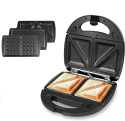 Opiekacz do kanapek toster 3w1 grill gofrownica 750W panini sandwich Opiekacz do kanapek toster 3w1 grill gofrownica 750W panini sandwich