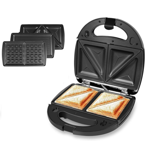 Opiekacz do kanapek toster 3w1 grill gofrownica 750W panini sandwich Opiekacz do kanapek toster 3w1 grill gofrownica 750W panini sandwich