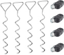Kotwy mocujące do trampoliny spiralne zestaw 4szt 40cm pasy 2,5m Kotwy mocujące do trampoliny spiralne zestaw 4szt 40cm pasy 2,5m