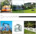 Kotwy mocujące do trampoliny spiralne zestaw 4szt 40cm pasy 2,5m Kotwy mocujące do trampoliny spiralne zestaw 4szt 40cm pasy 2,5m