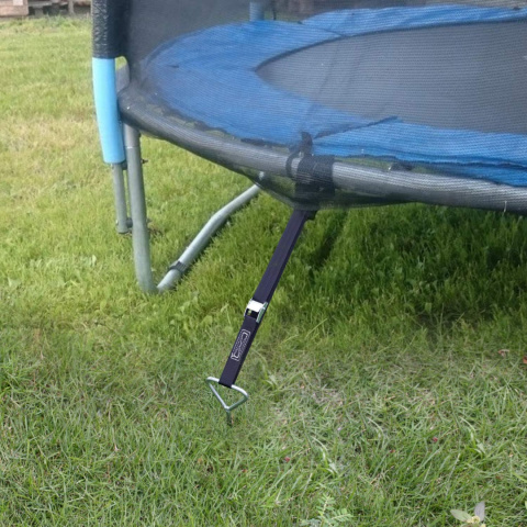 Kotwy mocujące do trampoliny spiralne zestaw 4szt 40cm pasy 2,5m Kotwy mocujące do trampoliny spiralne zestaw 4szt 40cm pasy 2,5m