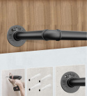 Wieszak na ubrania OROPY naścienny LOFT 2 sztuki czarny 49cm rura Wieszak na ubrania OROPY naścienny LOFT 2 sztuki czarny 49cm rura