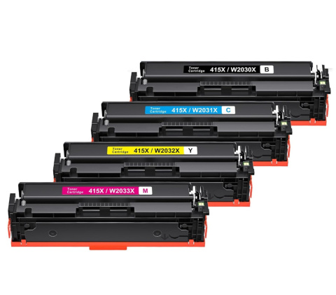 4x Toner DIY 415A/X do HP HP Colour LaserJet M454 LaserJet PRO MFP M479 4x Toner DIY 415A/X do HP HP Colour LaserJet M454 LaserJet PRO MFP M479