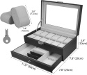 Pojemna Szkatułka Organizer Eleganckie Pudełko Kuferek na Biżuterię Zegarki Pojemna Szkatułka Organizer Eleganckie Pudełko Kuferek na Biżuterię Zegarki
