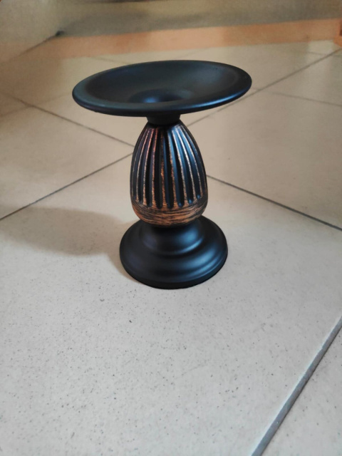 świecznik METALOWY vintage dekoracja domu kominka stołu świecznik METALOWY vintage dekoracja domu kominka stołu