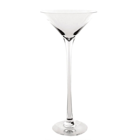 Wazon szklany gigantyczny kryształowy puchar kielich martini 31x80cm Wazon szklany gigantyczny kryształowy puchar kielich martini 31x80cm