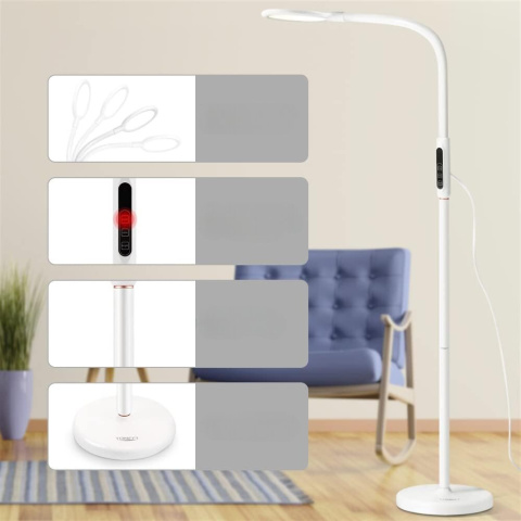 Lampa LED TONFFI 3w1 Podłogowa Biurkowa Zaciskowa 800lm 3000K-6000K pilot Lampa LED TONFFI 3w1 Podłogowa Biurkowa Zaciskowa 800lm 3000K-6000K pilot
