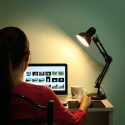 Lampka Biurkowa Szkolna Nocna Lampa Kreślarska Regulowana z uchwytem Lampka Biurkowa Szkolna Nocna Lampa Kreślarska Regulowana z uchwytem