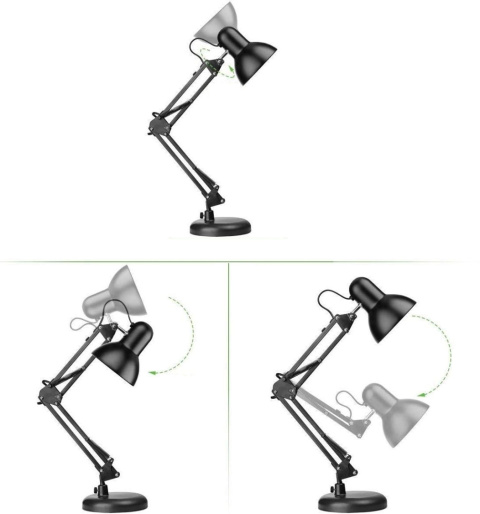 Lampka Biurkowa Szkolna Nocna Lampa Kreślarska Regulowana z uchwytem Lampka Biurkowa Szkolna Nocna Lampa Kreślarska Regulowana z uchwytem