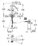 Jednouchwytowa bateria kuchenna GROHE BLUE PURE MINTA 30382000 3000L Jednouchwytowa bateria kuchenna GROHE BLUE PURE MINTA 30382000 3000L