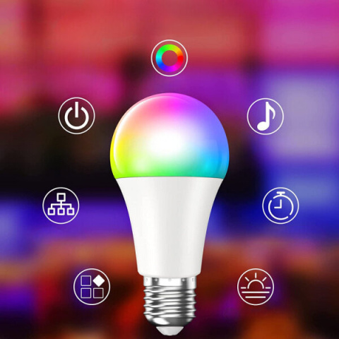 6x Żarówka LED E27 9W TUYA SMART LIFE 800LM Alexa RGB KOLOROWA 6x Żarówka LED E27 9W TUYA SMART LIFE 800LM Alexa RGB KOLOROWA