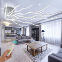 Nowoczesna lampa sufitowa żyrandol LED 10 punktowa + pilot Nowoczesna lampa sufitowa żyrandol LED 10 punktowa + pilot