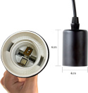 Lampa sufitowa wisząca żyrandol pająk 6x loft E27 czarna retro plafon Lampa sufitowa wisząca żyrandol pająk 6x loft E27 czarna retro plafon