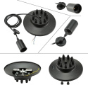 Lampa sufitowa wisząca żyrandol pająk 6x loft E27 czarna retro plafon Lampa sufitowa wisząca żyrandol pająk 6x loft E27 czarna retro plafon
