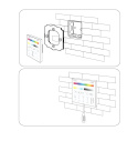 Panel LED Podtynkowy lampki 6szt aplikacja panel sterujący kontroler Panel LED Podtynkowy lampki 6szt aplikacja panel sterujący kontroler