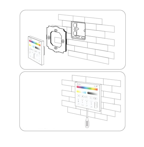 Panel LED Podtynkowy lampki 6szt aplikacja panel sterujący kontroler Panel LED Podtynkowy lampki 6szt aplikacja panel sterujący kontroler