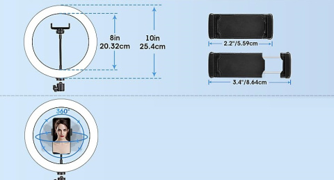 LAMPA PIERŚCIENIOWA LED RING 25cm MAKIJAŻ STATYW UCHWYT NA TELEFON LAMPA PIERŚCIENIOWA LED RING 25cm MAKIJAŻ STATYW UCHWYT NA TELEFON