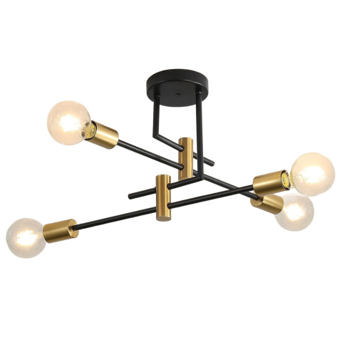 Lampa sufitowa czarny żyrandol złoty do kuchni salonu E26 nowoczesna Lampa sufitowa czarny żyrandol złoty do kuchni salonu E26 nowoczesna