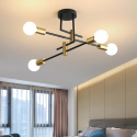 Lampa sufitowa czarny żyrandol złoty do kuchni salonu E26 nowoczesna Lampa sufitowa czarny żyrandol złoty do kuchni salonu E26 nowoczesna