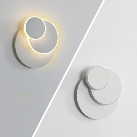 OBRACANA LAMPA SCIENNA LED BIAŁA NOWOCZESNA 350° DO SALONU OBRACANA LAMPA SCIENNA LED BIAŁA NOWOCZESNA 350° DO SALONU