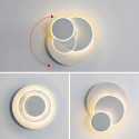 OBRACANA LAMPA SCIENNA LED BIAŁA NOWOCZESNA 350° DO SALONU OBRACANA LAMPA SCIENNA LED BIAŁA NOWOCZESNA 350° DO SALONU