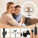 LAMPA PIERŚCIENIOWA LED RING 33cm MAKIJAŻ STATYW UCHWYT NA TELEFON PILOT BT LAMPA PIERŚCIENIOWA LED RING 33cm MAKIJAŻ STATYW UCHWYT NA TELEFON PILOT BT