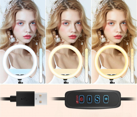 LAMPA PIERŚCIENIOWA LED RING 33cm MAKIJAŻ STATYW UCHWYT NA TELEFON PILOT BT LAMPA PIERŚCIENIOWA LED RING 33cm MAKIJAŻ STATYW UCHWYT NA TELEFON PILOT BT