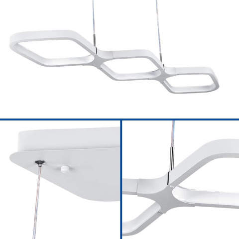 Lampa wisząca LED Anten 30W ściemniana z pilotem 68cm regulacja wysokości Lampa wisząca LED Anten 30W ściemniana z pilotem 68cm regulacja wysokości