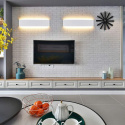 LAMPA ŚCIENNA KINKIET LED ŚWIATŁO ŚCIENNE 3000K 14W 41CM ZESTAW 2 SZT LAMPA ŚCIENNA KINKIET LED ŚWIATŁO ŚCIENNE 3000K 14W 41CM ZESTAW 2 SZT