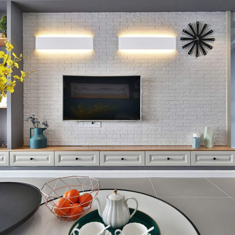 LAMPA ŚCIENNA KINKIET LED ŚWIATŁO ŚCIENNE 3000K 14W 41CM ZESTAW 2 SZT LAMPA ŚCIENNA KINKIET LED ŚWIATŁO ŚCIENNE 3000K 14W 41CM ZESTAW 2 SZT
