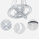 Lampa wisząca żyrandol LED ring 19/29/40cm kryształowa koła 50W biały zimny Lampa wisząca żyrandol LED ring 19/29/40cm kryształowa koła 50W biały zimny
