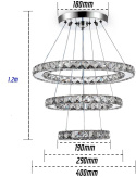 Lampa wisząca żyrandol LED ring 19/29/40cm kryształowa koła 50W biały zimny Lampa wisząca żyrandol LED ring 19/29/40cm kryształowa koła 50W biały zimny
