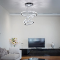Lampa wisząca żyrandol LED ring 19/29/40cm kryształowa koła 50W biały zimny Lampa wisząca żyrandol LED ring 19/29/40cm kryształowa koła 50W biały zimny