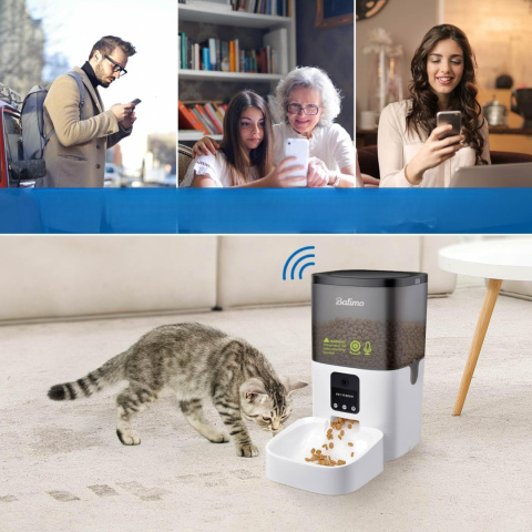 AUTOMATYCZNY DOZOWNIK PODAJNIK NA KARMĘ DLA PSA KOTA MISKA WIFI KAMERA APP AUTOMATYCZNY DOZOWNIK PODAJNIK NA KARMĘ DLA PSA KOTA MISKA WIFI KAMERA APP