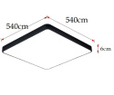 Lampa sufitowa plafon LED 60W 54x54cm pilot regulacja jasności RGB Lampa sufitowa plafon LED 60W 54x54cm pilot regulacja jasności RGB