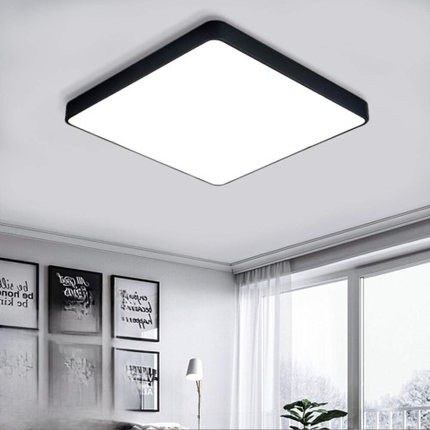 Lampa sufitowa plafon LED 60W 54x54cm pilot regulacja jasności RGB Lampa sufitowa plafon LED 60W 54x54cm pilot regulacja jasności RGB