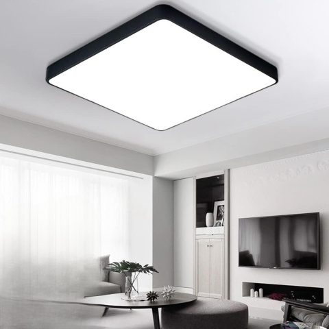 Lampa sufitowa plafon LED 60W 54x54cm pilot regulacja jasności RGB Lampa sufitowa plafon LED 60W 54x54cm pilot regulacja jasności RGB