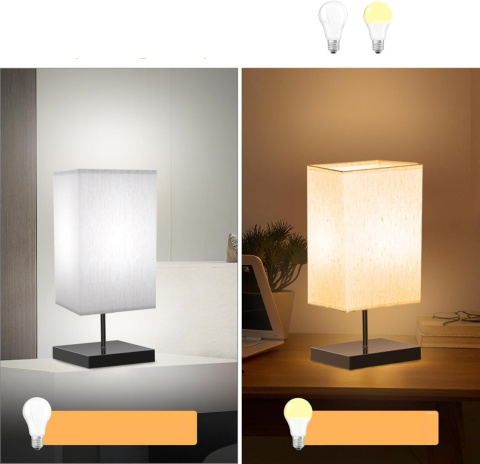 Lampka nocna dotykowa stołowa ściemnialna 2szt żarówki 4x 2700K/5000K Lampka nocna dotykowa stołowa ściemnialna 2szt żarówki 4x 2700K/5000K