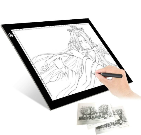 PODŚWIETLANA DESKA KREŚLARSKA TABLICA RYSOWANIA KALKA A4 TABLET PODŚWIETLANA DESKA KREŚLARSKA TABLICA RYSOWANIA KALKA A4 TABLET