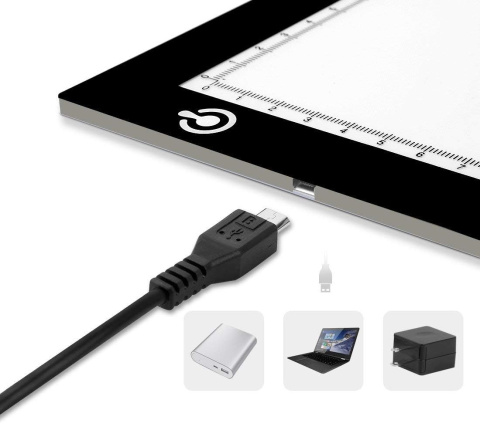 PODŚWIETLANA DESKA KREŚLARSKA TABLICA RYSOWANIA KALKA A4 TABLET PODŚWIETLANA DESKA KREŚLARSKA TABLICA RYSOWANIA KALKA A4 TABLET